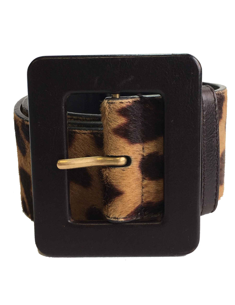 xxx Ceinture  YSL YVES SAINT LAURENT T85 poulain façon léopard