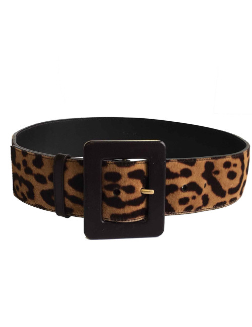 xxx Ceinture  YSL YVES SAINT LAURENT T85 poulain façon léopard