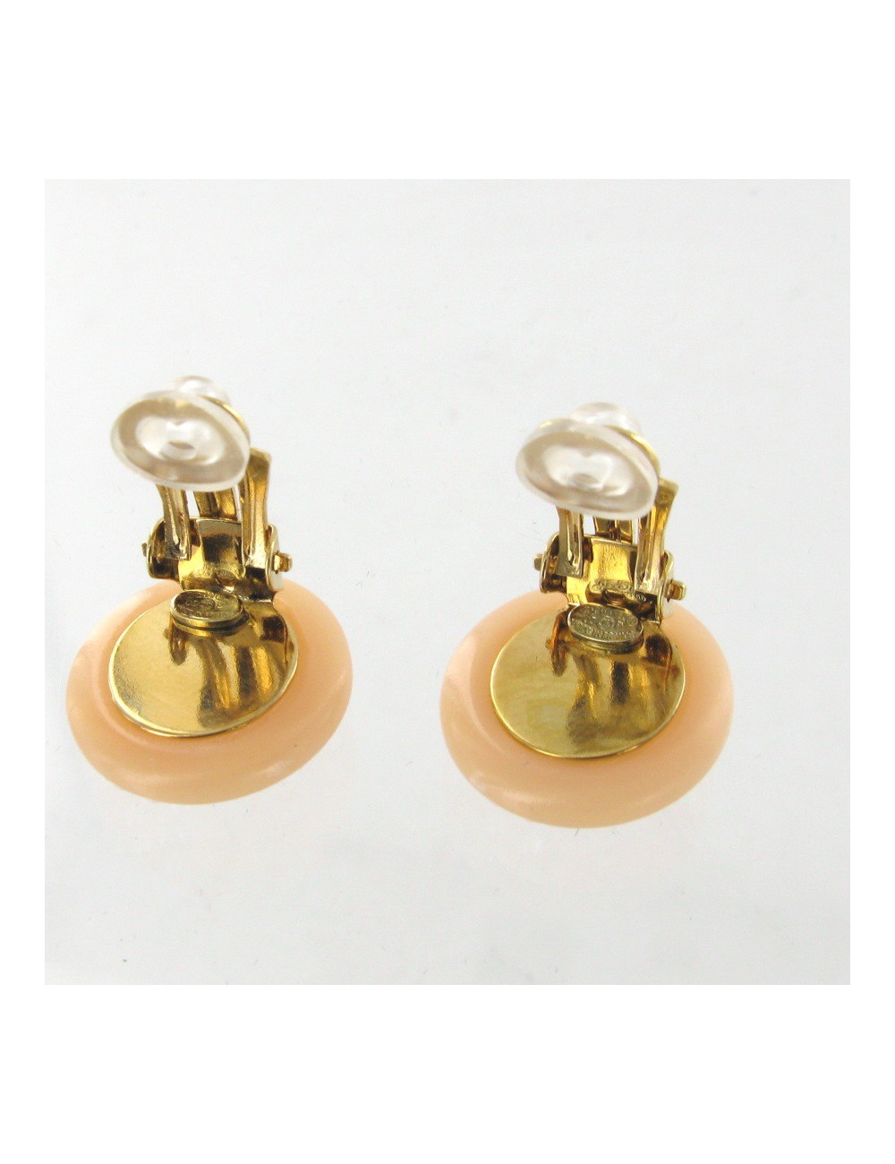 Clips oreilles CHANEL perles et CC 