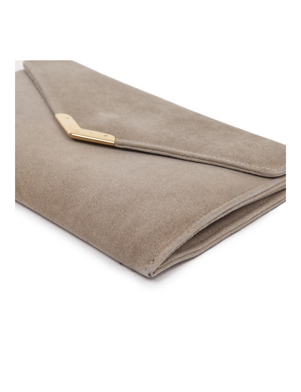 HERMES vintage clutch in naturel suede