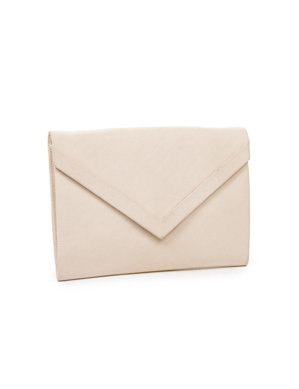 Pochette CHRISTIAN DIOR satin duchesse beige Vintage