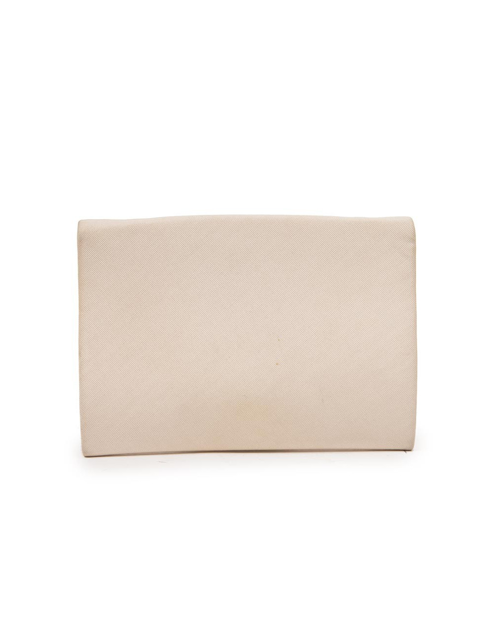 CHRISTIAN DIOR vintage clutch in ivory satin