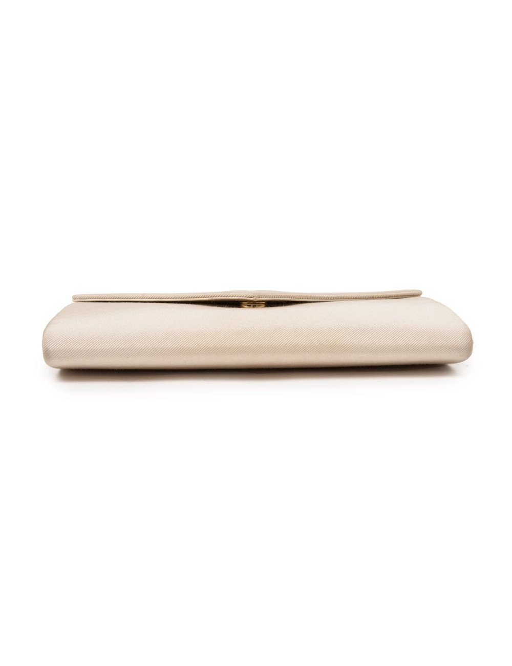 CHRISTIAN DIOR vintage clutch in ivory satin