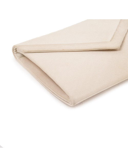 CHRISTIAN DIOR vintage clutch in ivory satin