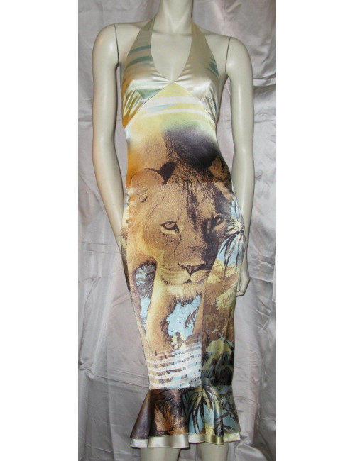 Robe ROBERTO CAVALLI en soie imprimée