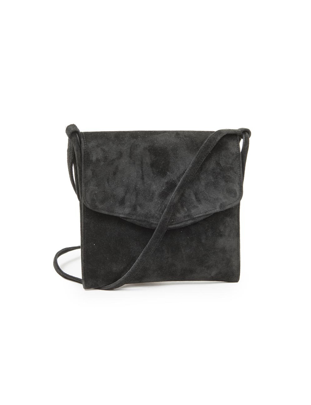 Pochette HERMES daim noir Vintage 