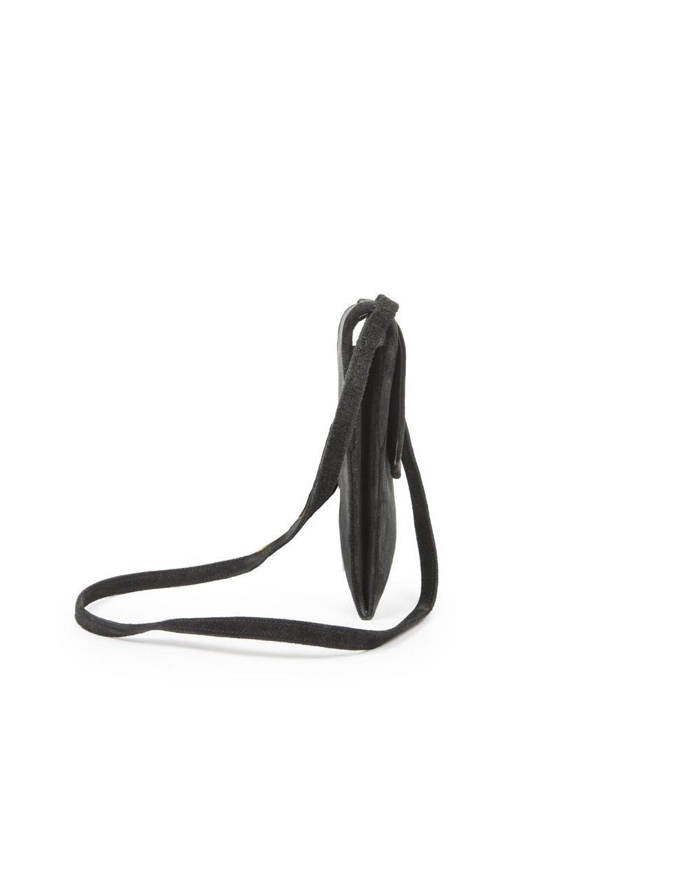 Pochette HERMES daim noir Vintage 