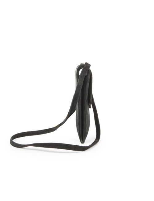HERMES vintage clutch in black suede