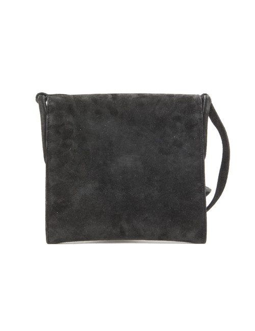 HERMES vintage clutch in black suede