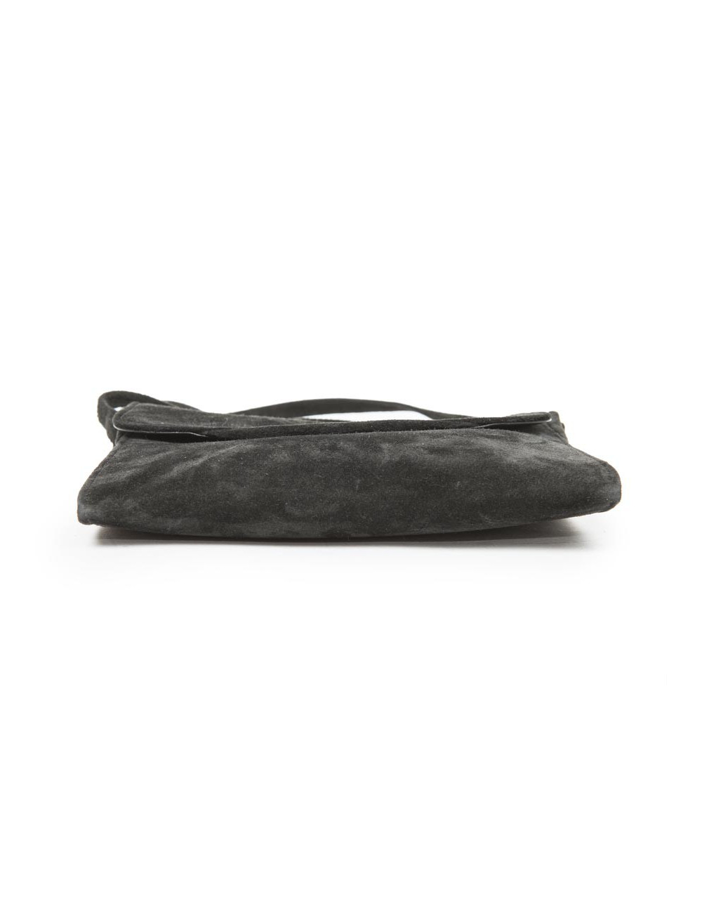 HERMES vintage clutch in black suede