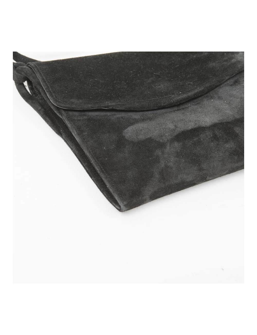 HERMES vintage clutch in black suede