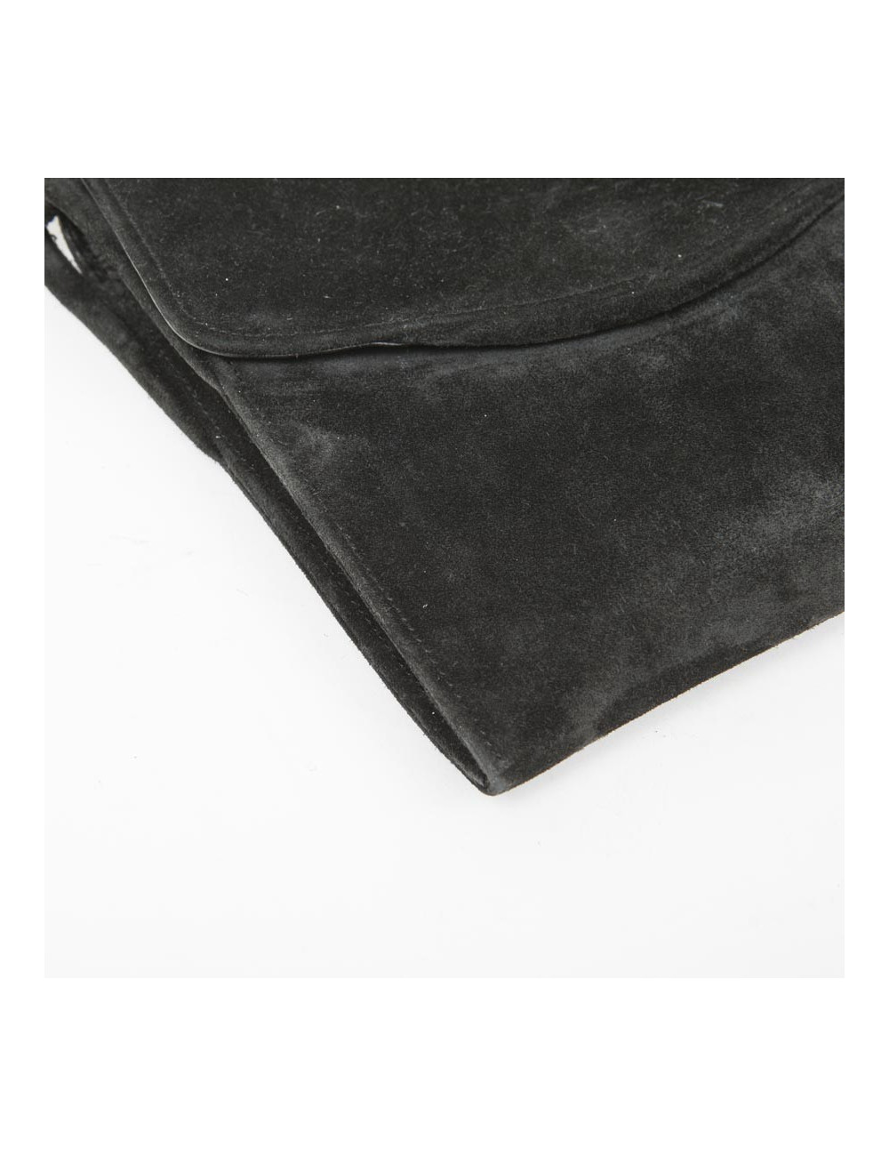 HERMES vintage clutch in black suede