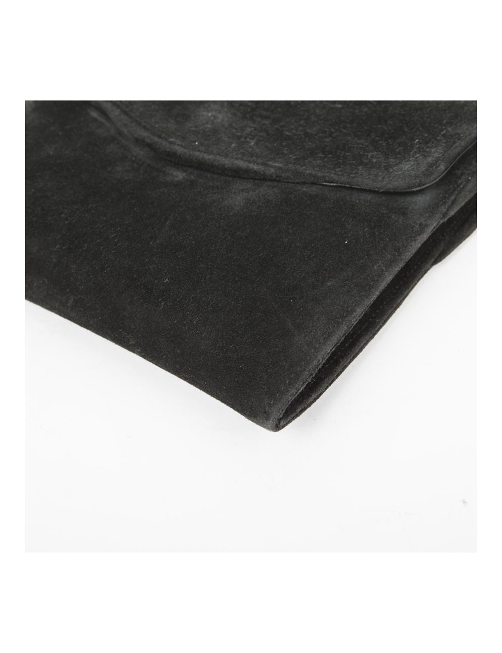 HERMES vintage clutch in black suede