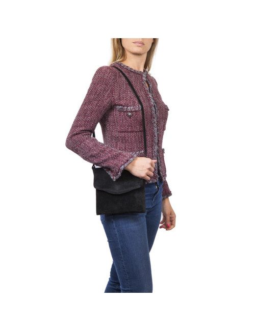 HERMES vintage clutch in black suede