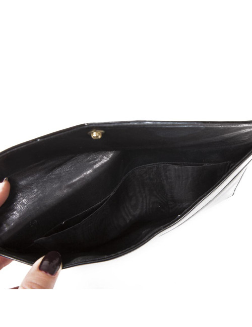 Pochette CHRISTIAN DIOR Vintage cuir verni noir