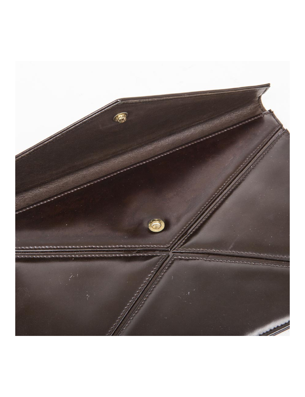 Pochette  Vintage cuir verni marron