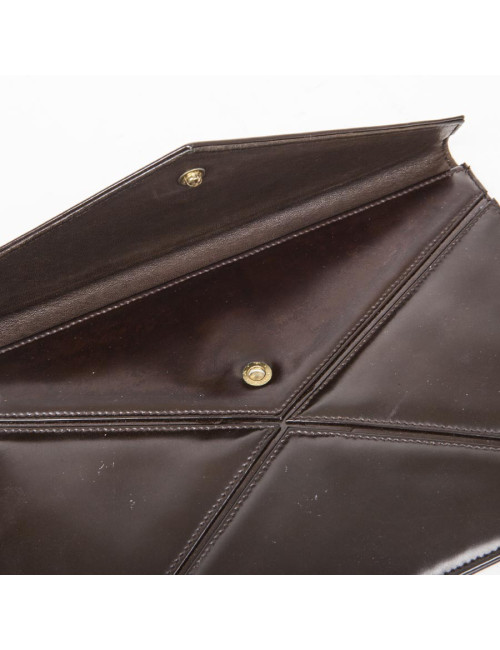 Pochette CHRISTIAN DIOR Vintage cuir verni marron