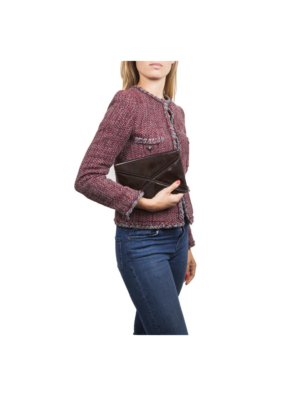 Pochette CHRISTIAN DIOR Vintage cuir verni marron