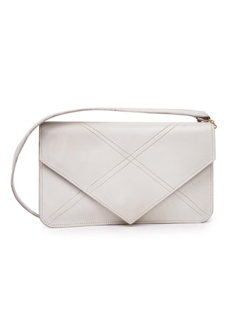 Sac sans marque en cuir blanc