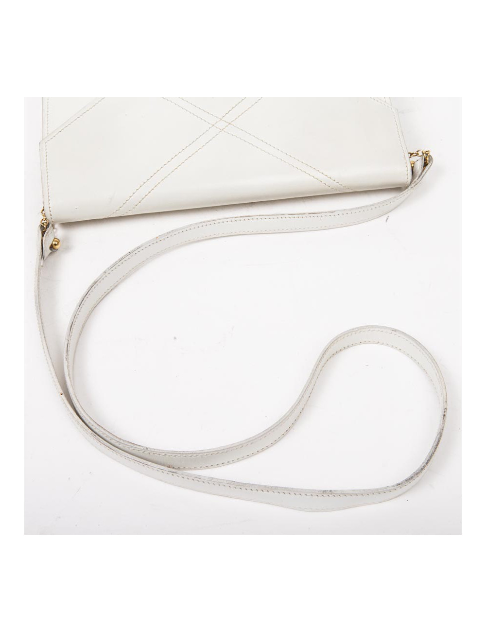 Sac sans marque en cuir blanc