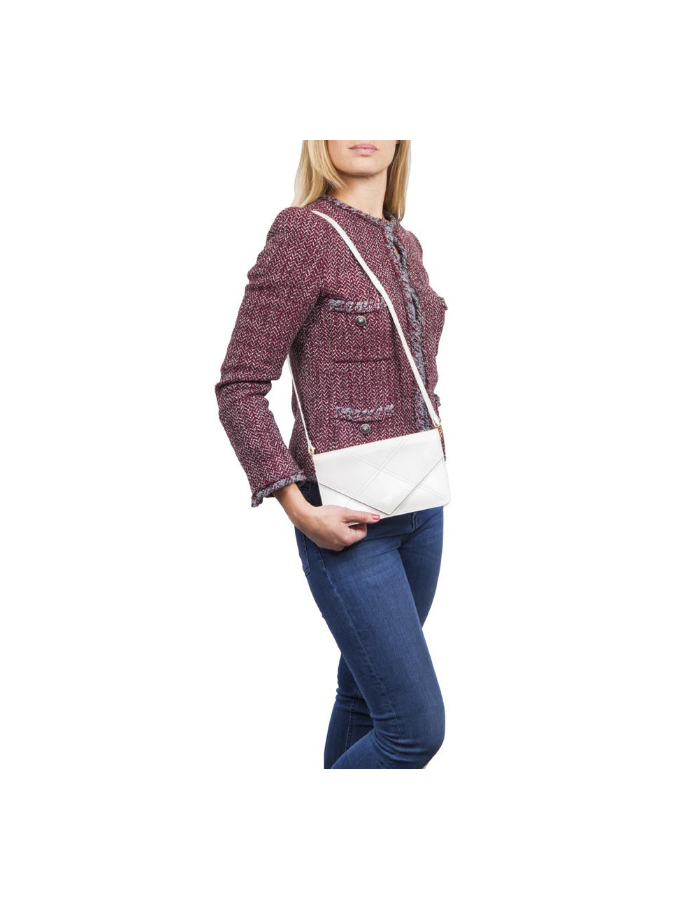 Sac sans marque en cuir blanc