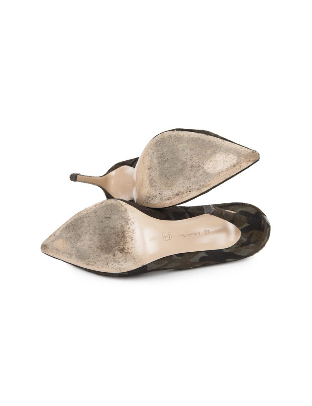 Escarpins GIANVITO ROSSI T40.5 poulain façon camouflage militaire