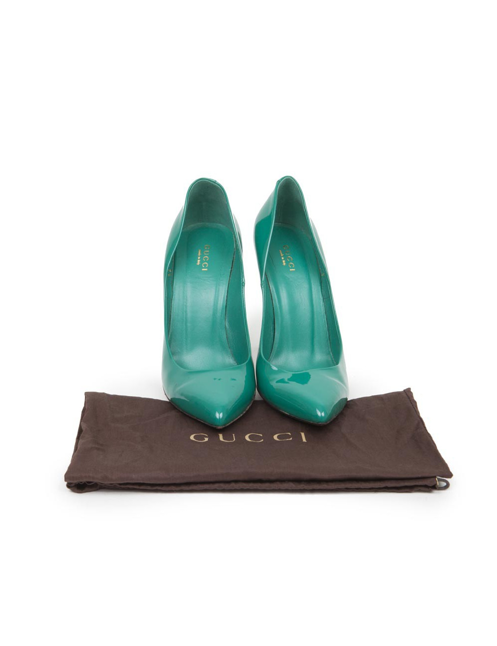 GUCCI pumps in green patent leather size 39.5EU