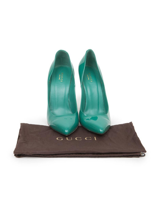 GUCCI pumps in green patent leather size 39.5EU