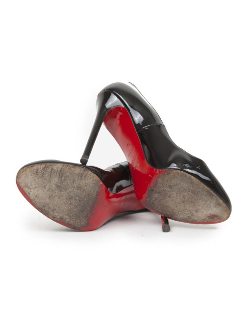 Escarpins CHRISTIAN  LOUBOUTIN noir VERNI T40