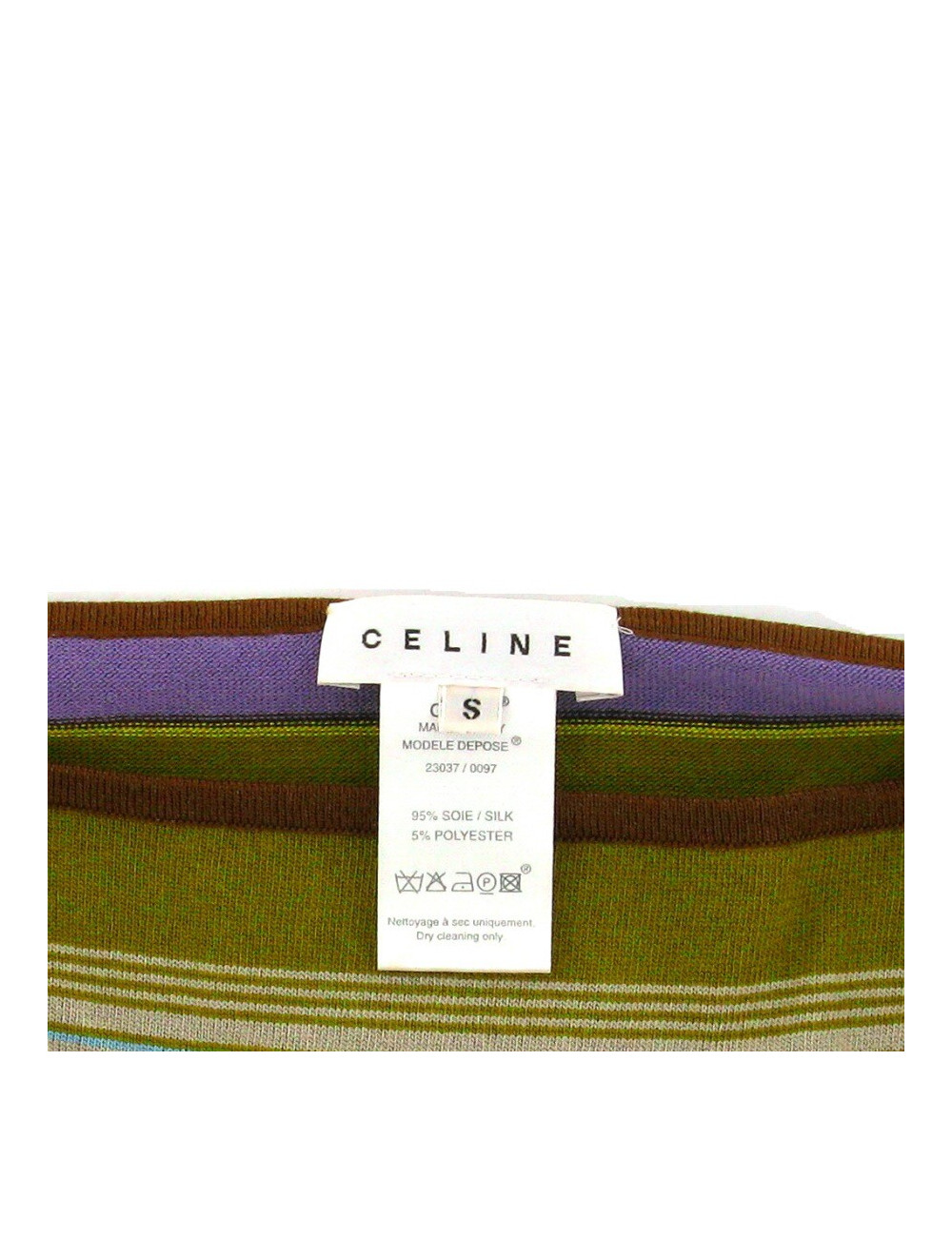 Top CÉLINE en maille multi-couleur TS