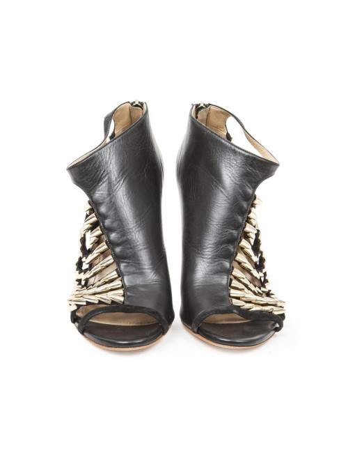 Escarpins fermés GREYMER T 38 noirs avec chaines couleur or