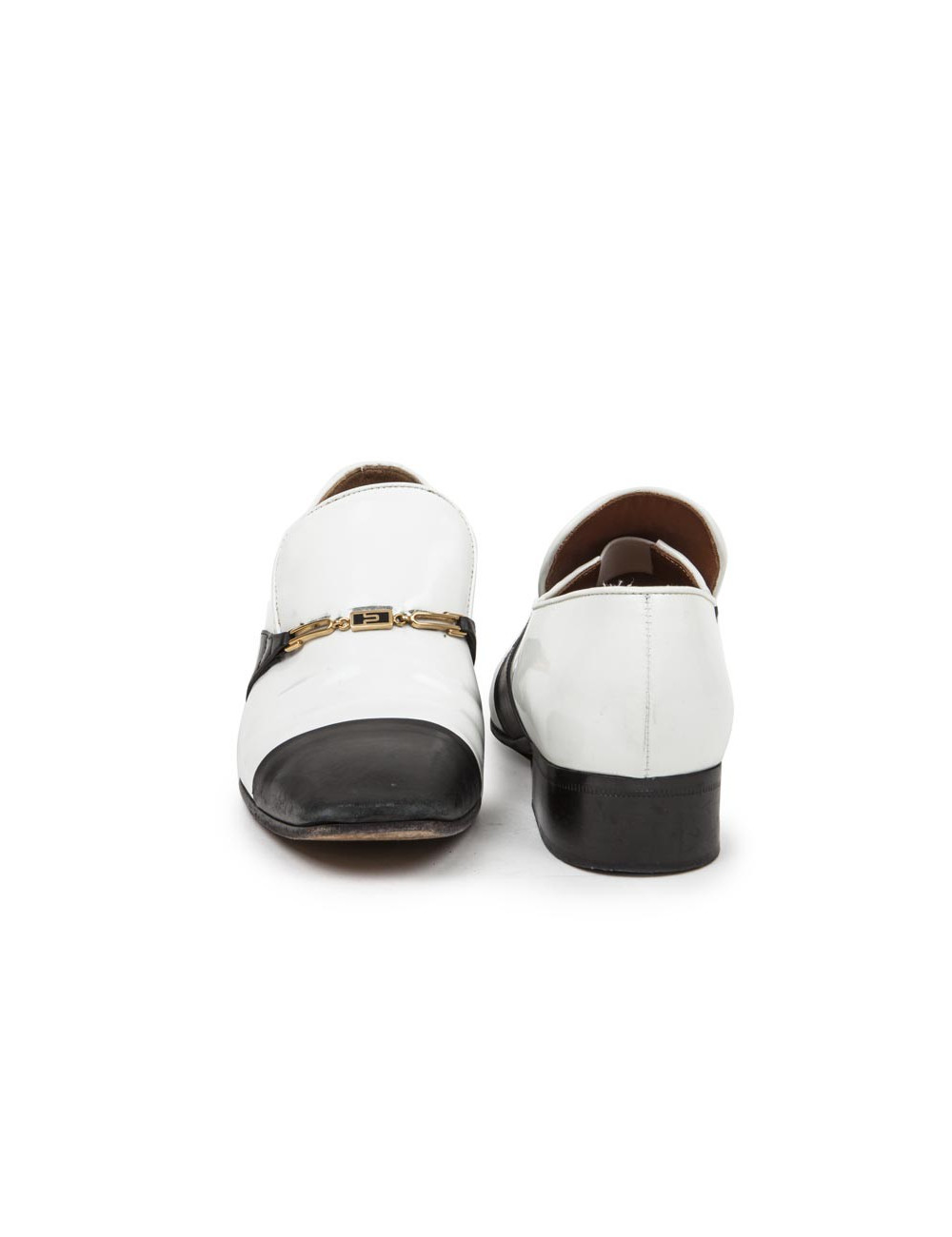 Mocassins Femme CELINE T 38 en cuir noir et blanc