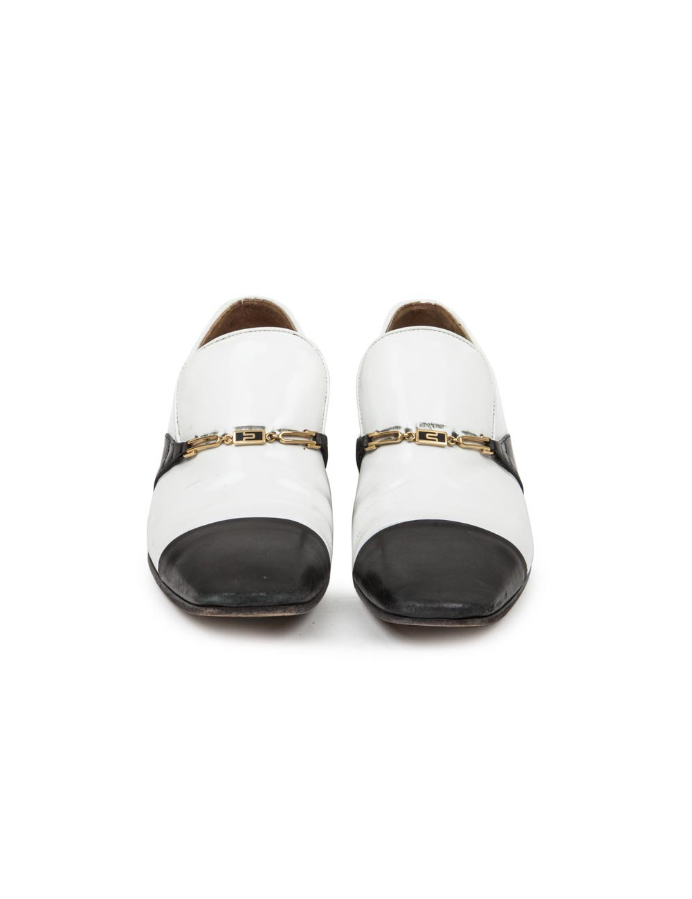 Mocassins Femme CELINE T 38 en cuir noir et blanc