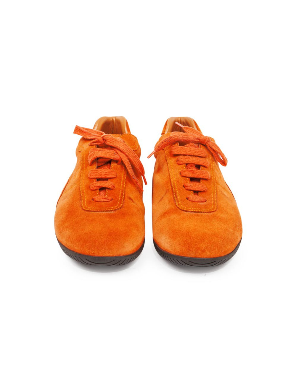 Baskets Homme HERMES T orange en daim