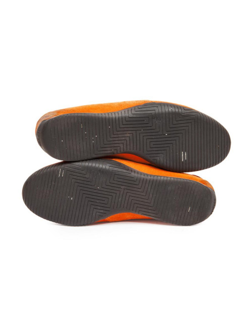 Baskets Homme HERMES T orange en daim