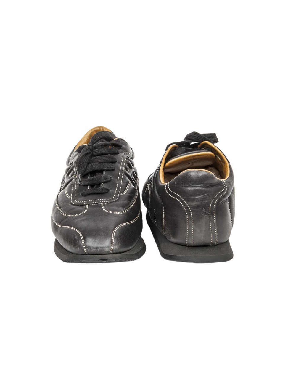 Baskets Homme HERMES T en cuir noir