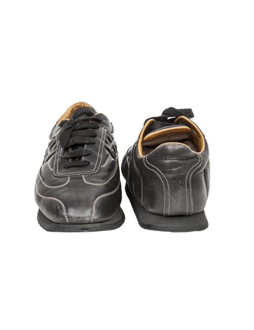 Baskets Homme HERMES T en cuir noir