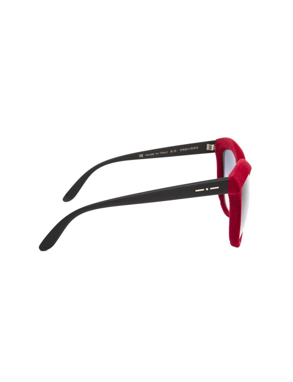 Lunettes de soleil ITALIA INDEPENDANT avec monture de velour rouge