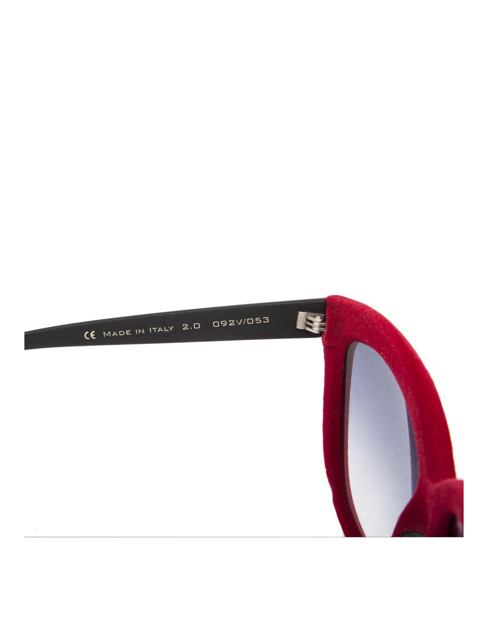 Lunettes de soleil ITALIA INDEPENDANT avec monture de velour rouge