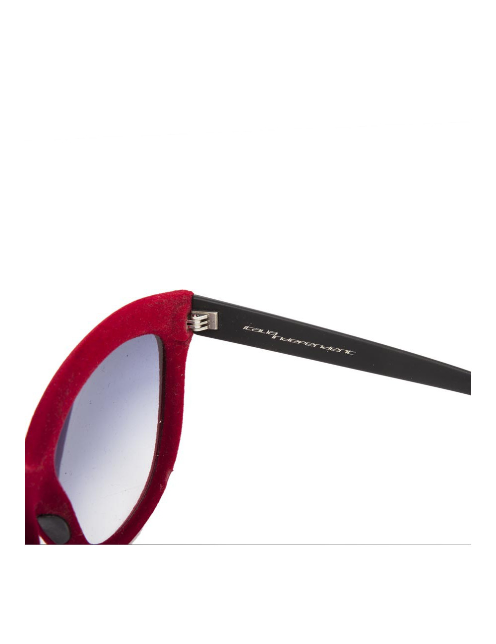 Lunettes de soleil ITALIA INDEPENDANT avec monture de velour rouge