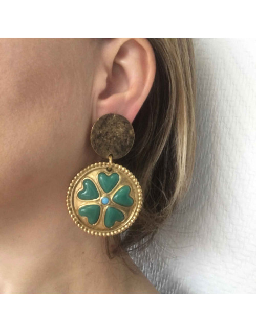 Boucles d'oreille clips YLS SAINT LAURENT Vintage