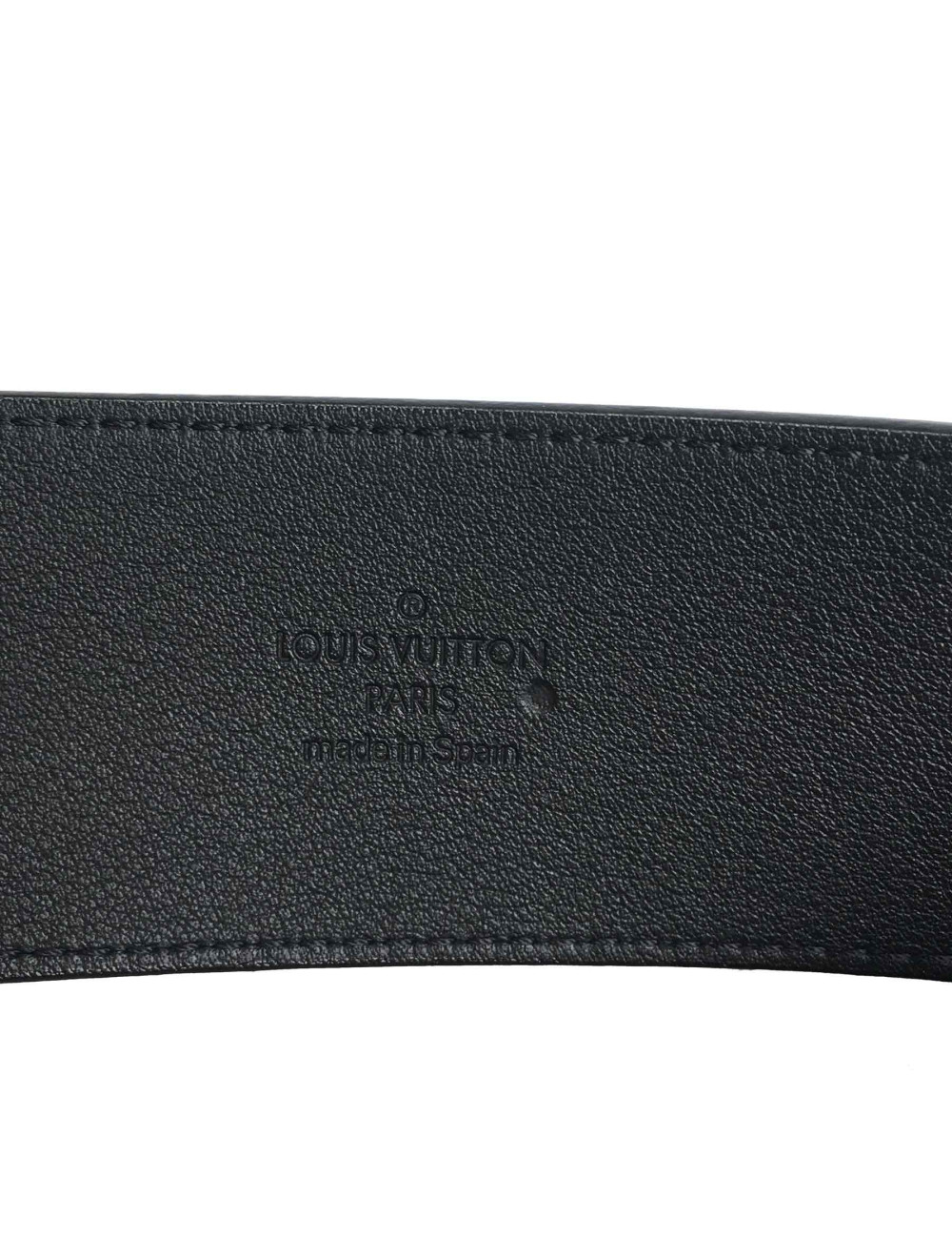  Ceinture LOUIS VUITTON T90  mixte LV initiales en cuir lisse noir