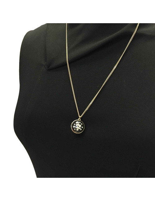 Collier pendentif CHANEL boule CC inclusion de perles nacrées