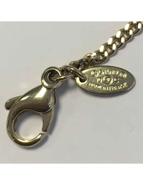 Collier pendentif CHANEL boule CC inclusion de perles nacrées