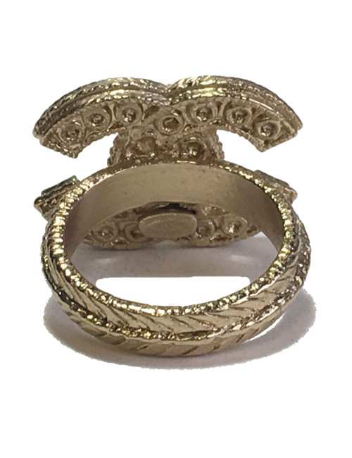 Bague CHANEL T50 CC perlée