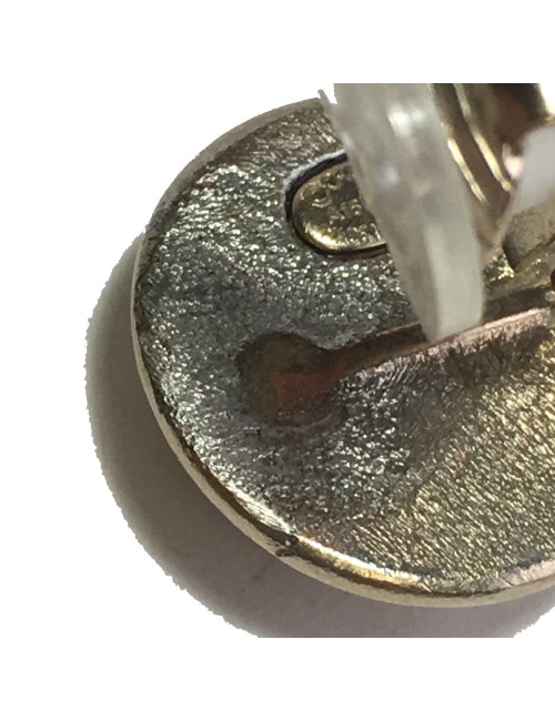 Boucles d'oreille clips CHANEL boules dorées et strass