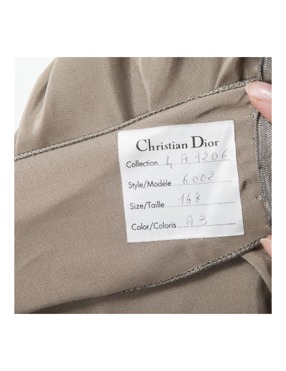 Robe CHRISTIAN DIOR longue ocre