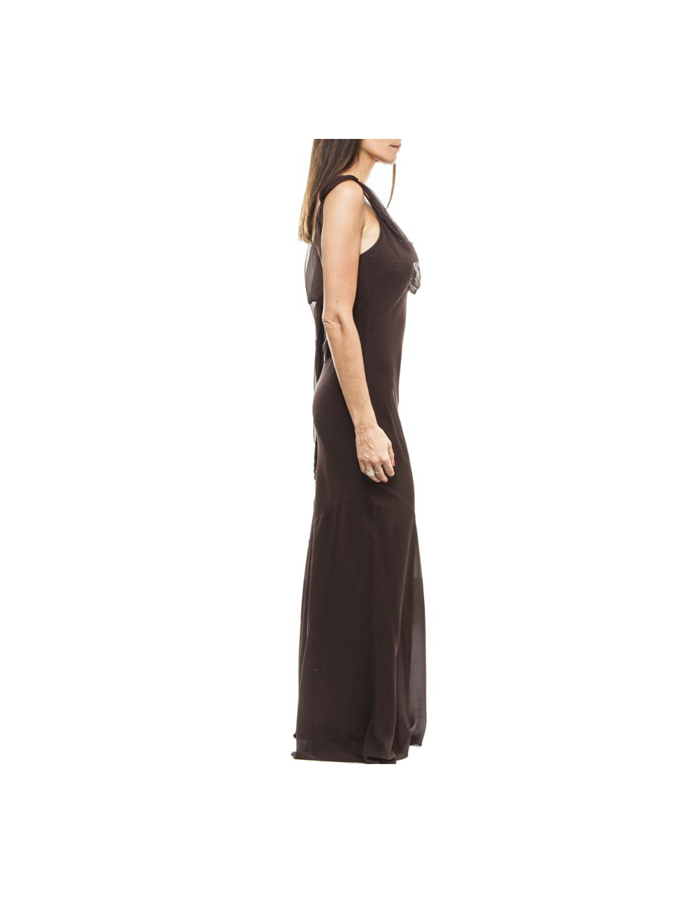 Robe CHRISTIAN DIOR longue marron
