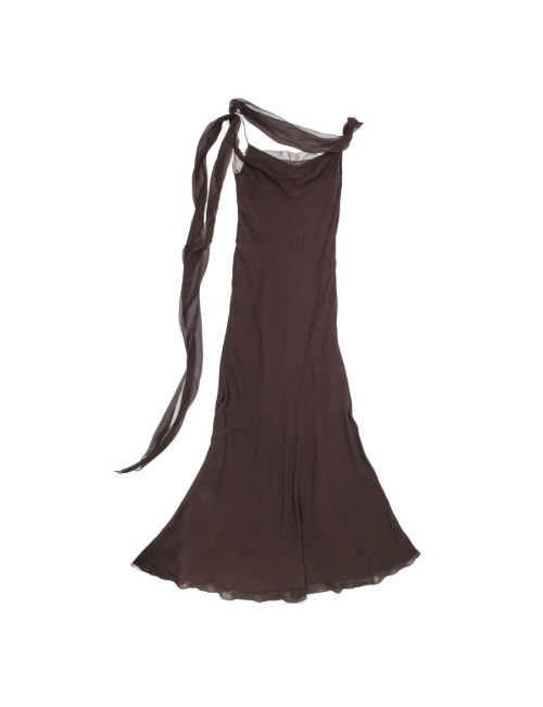 Robe CHRISTIAN DIOR longue marron