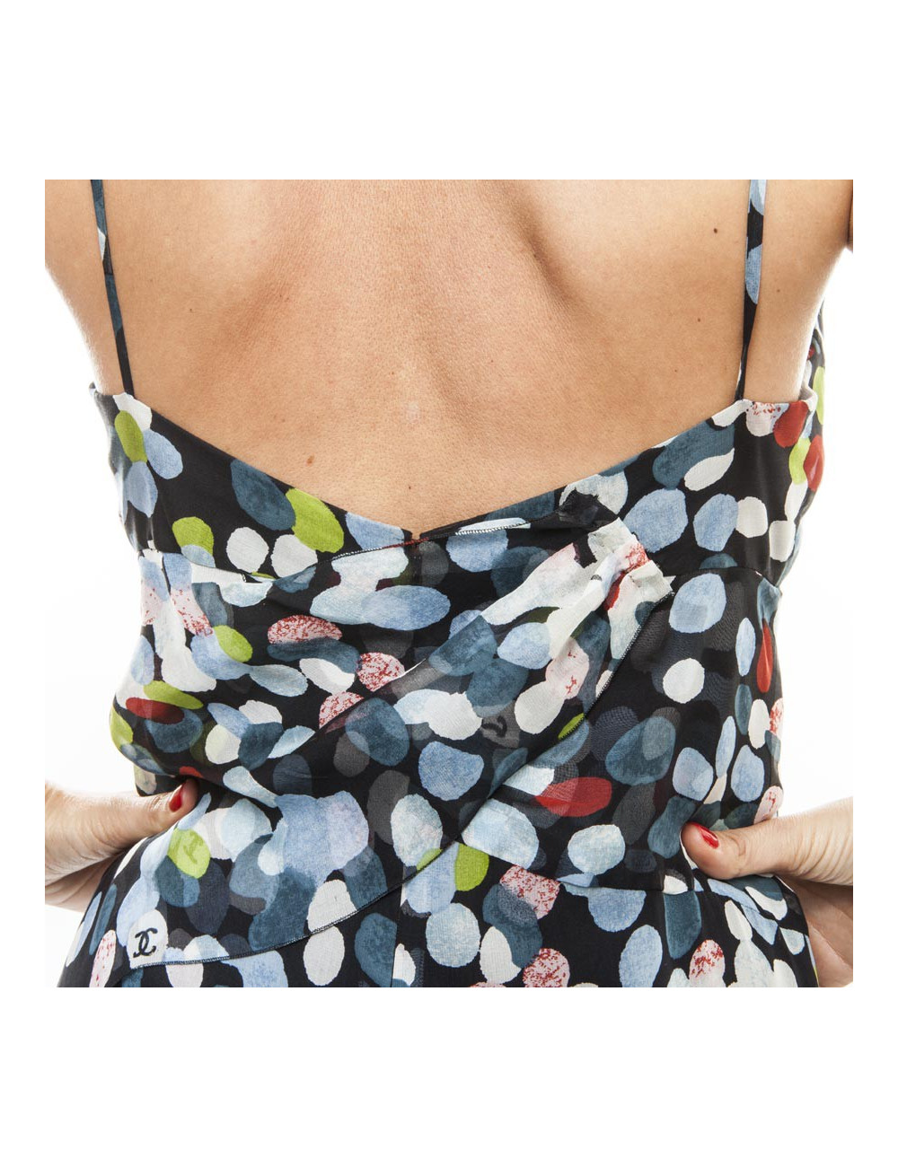 Robe CHANEL T40 FR longue et fluide multicolor